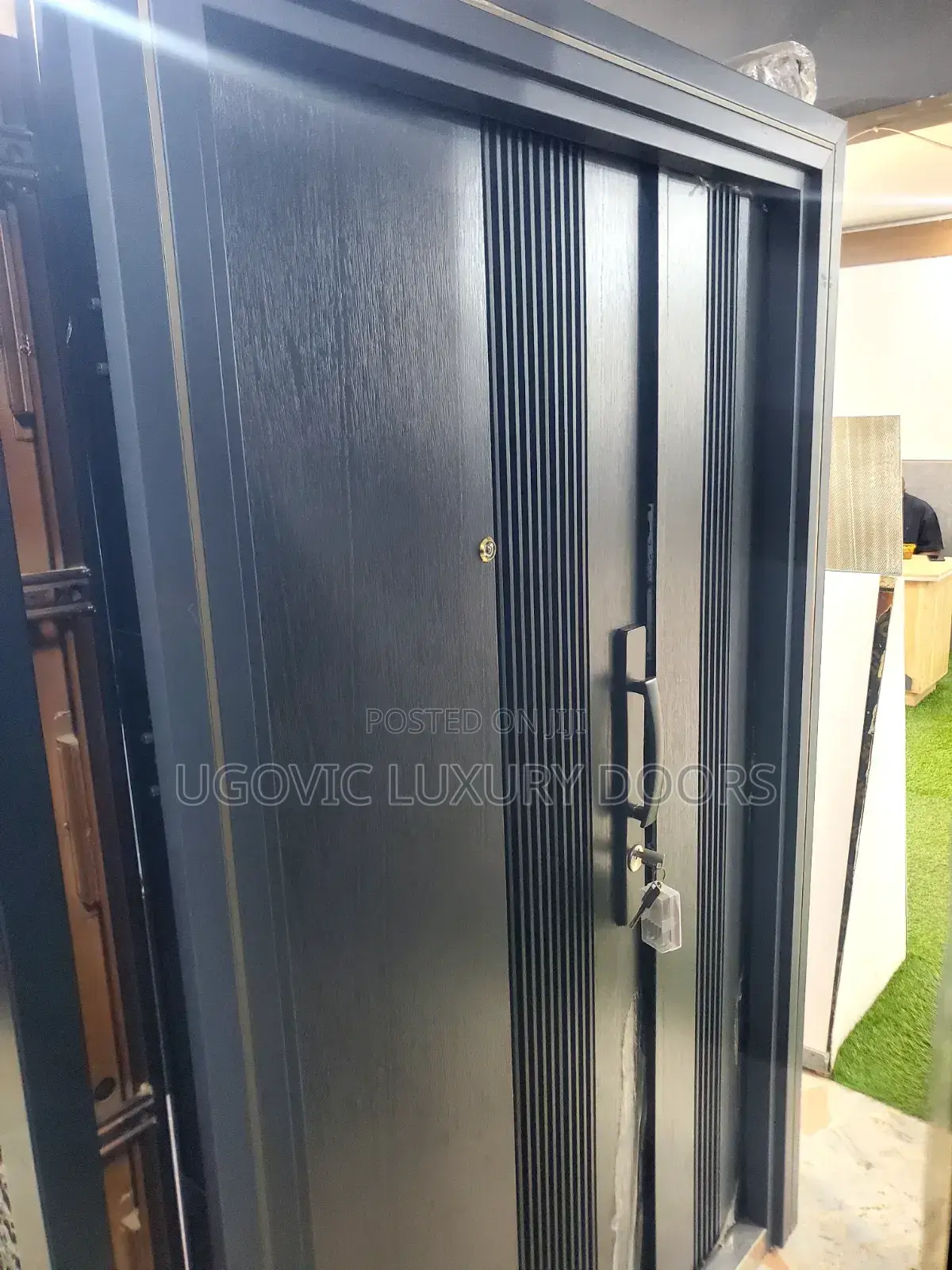 1.2 by 2.1 Graphite Ridge Steel Security Door 4ft
