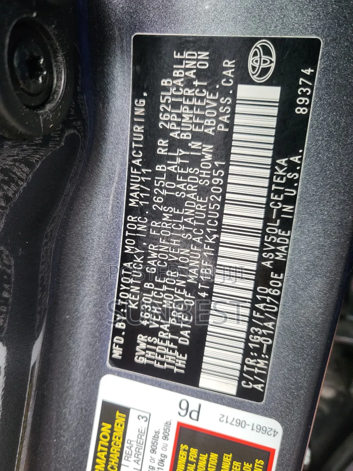 Toyota Camry 2012 Gray