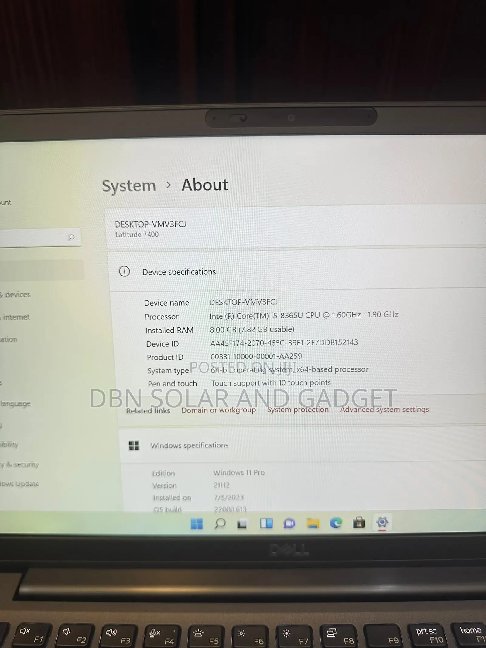 New Laptop Dell Latitude 7400 8GB Intel Core i5 SSD 256GB