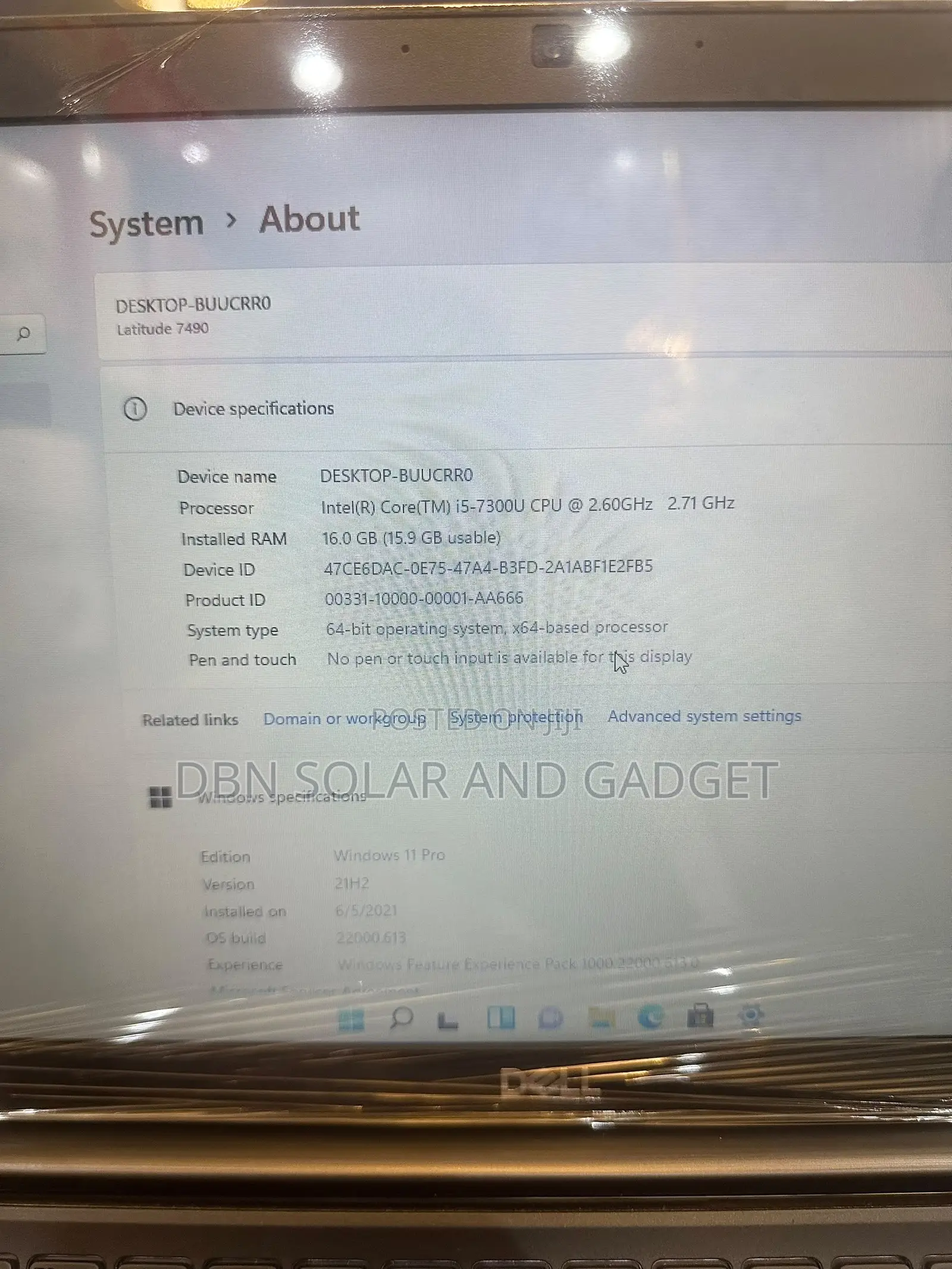 Laptop Dell Latitude 7490 16GB Intel Core i5 SSD 256GB