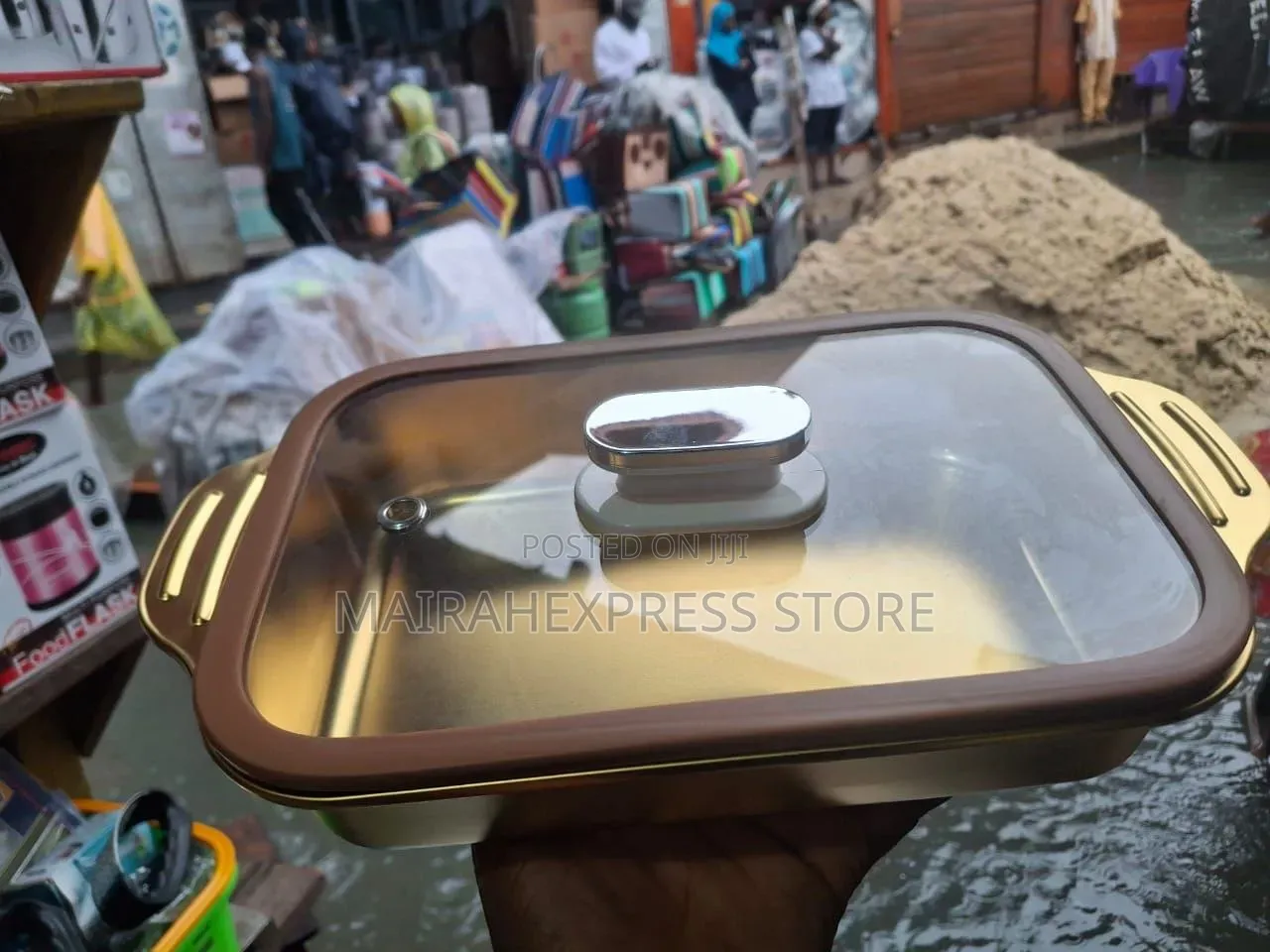 Heavy Duty Stainless Storage With Glass Lid