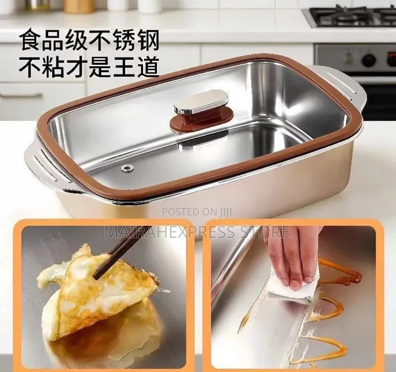 Heavy Duty Stainless Storage With Glass Lid