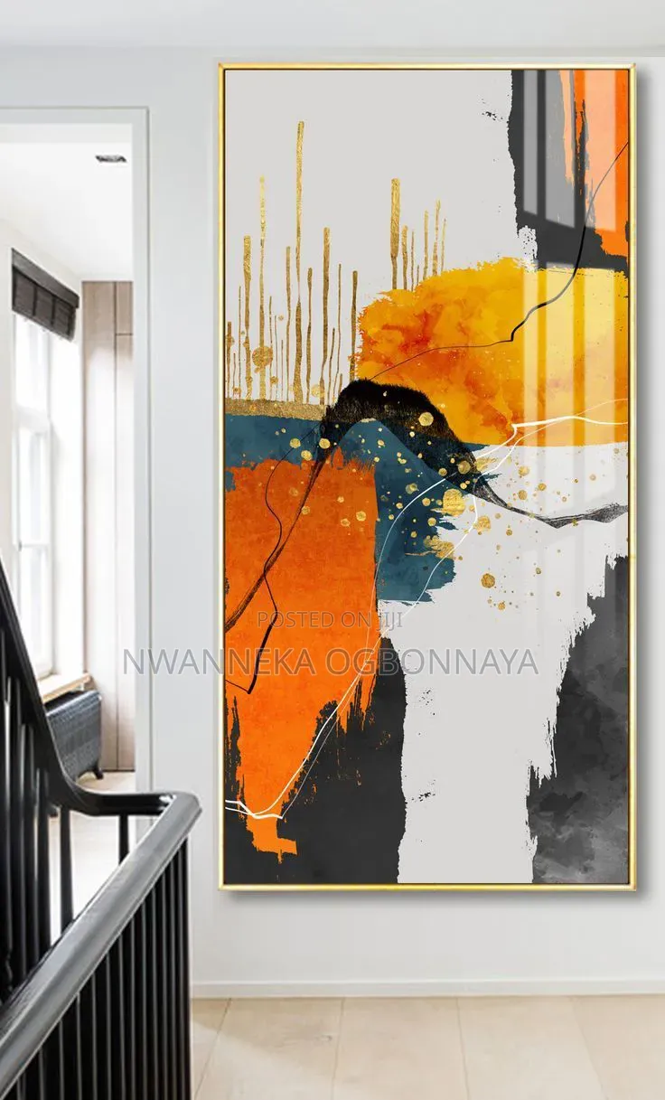 Abstract Line Modern Minimalist Artwork With Acrylic Glass