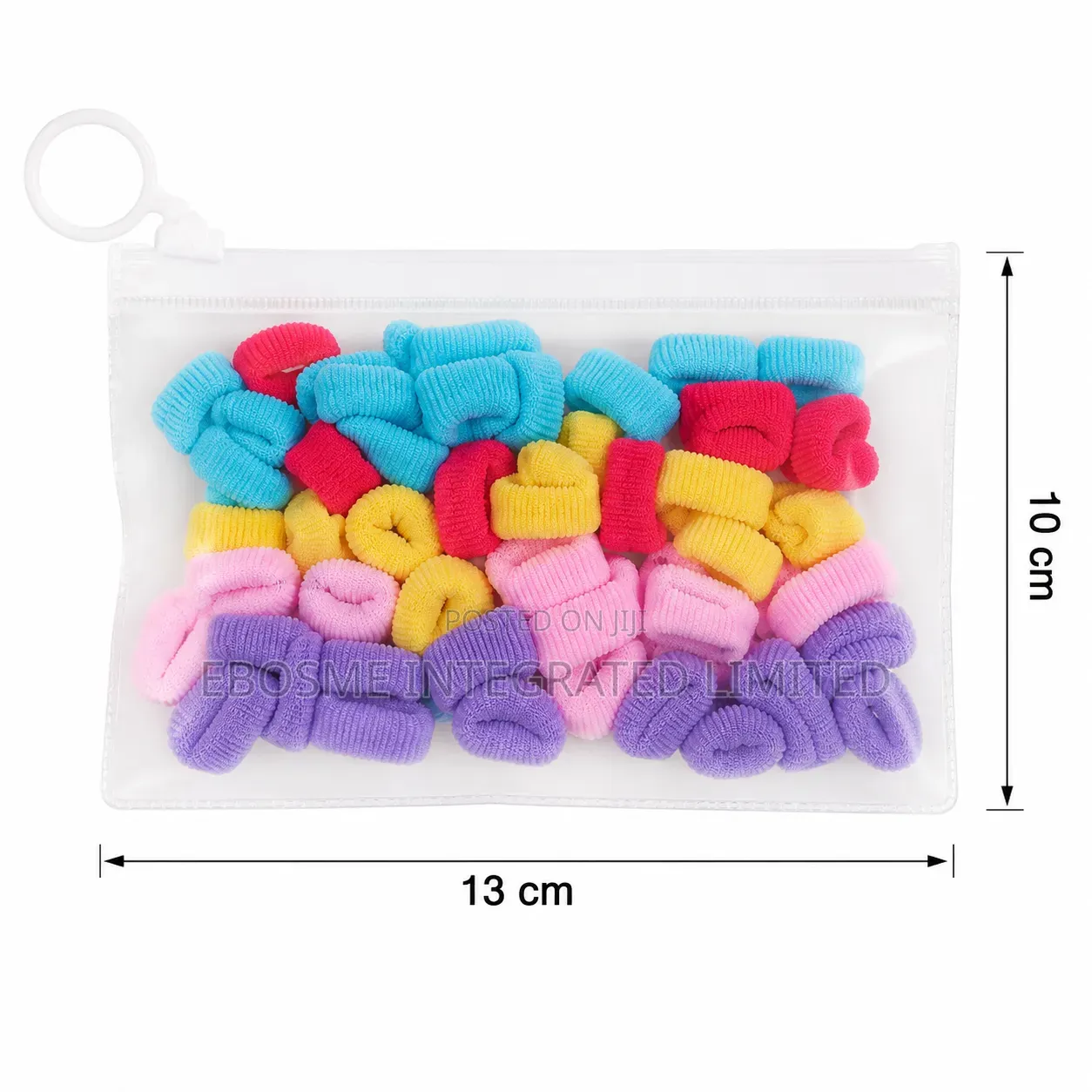 60PCS Mini Elastic Hair Ties With Zipper Pouch – 15mm Hair Bands