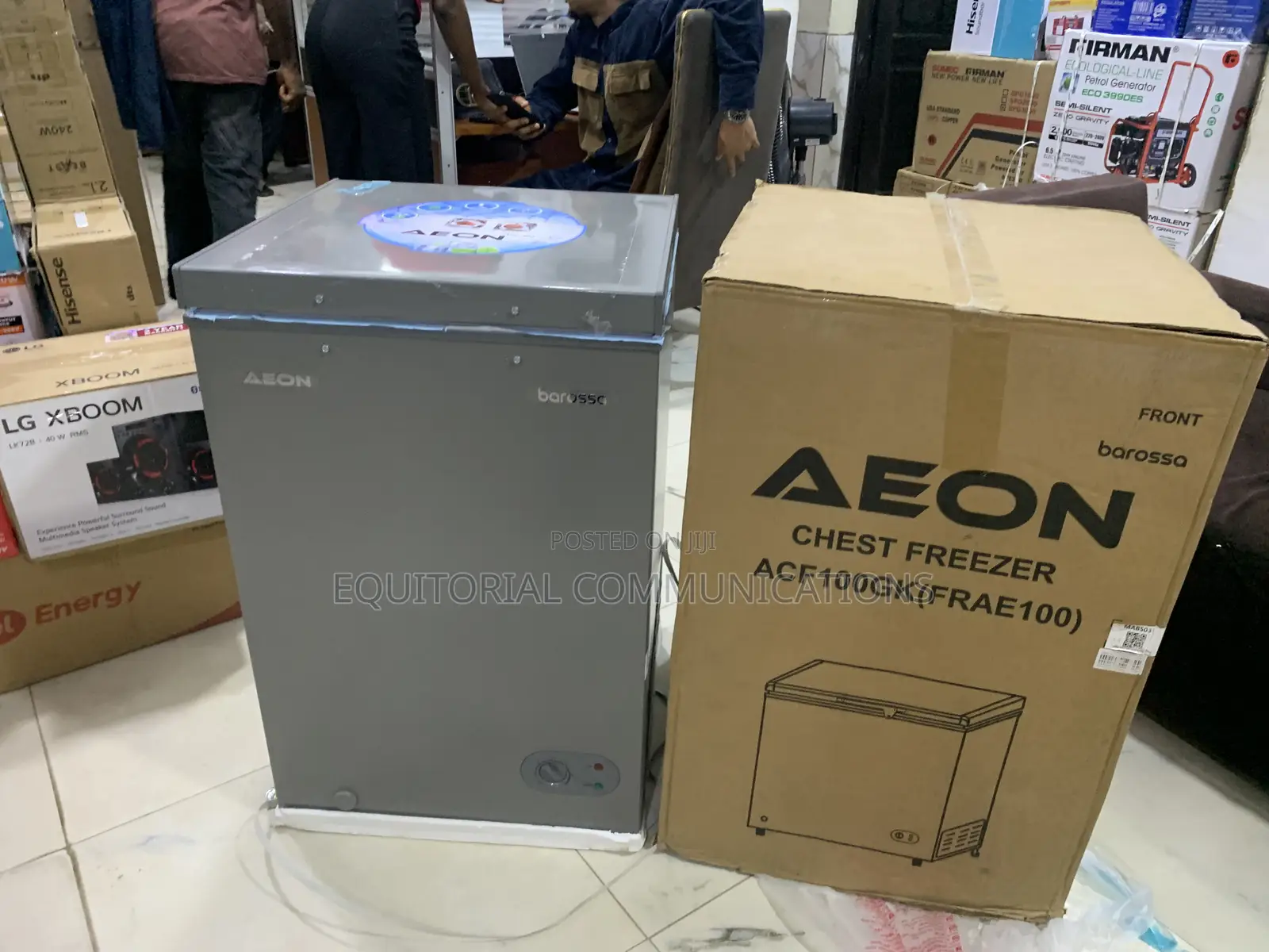 AEON 100L Chest Freezer With Modern Grey Finish and Secure Locking