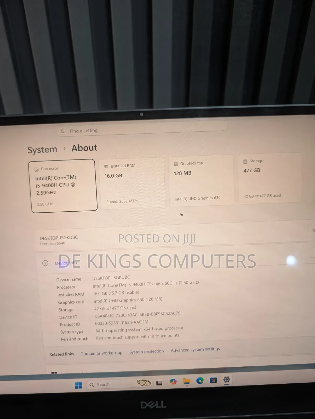 Laptop Dell Precision 5540 16GB Intel Core i5 SSD 512GB