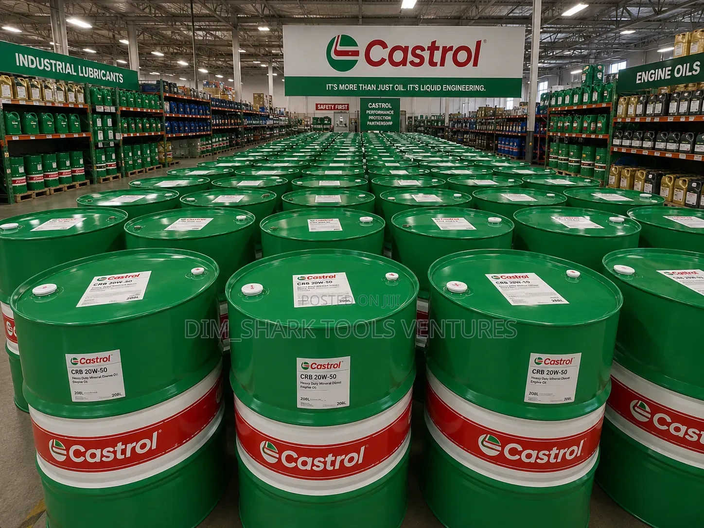 Heavy Drum of Castrol CRB 20w-50 Heavy Duty Mineral Diesel Engine Oil.