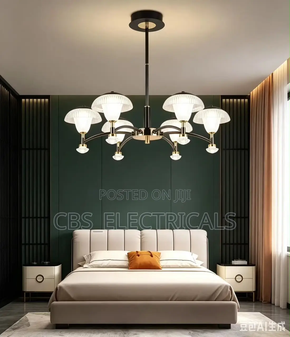 Modern Nordics Multi-Head Chandelier