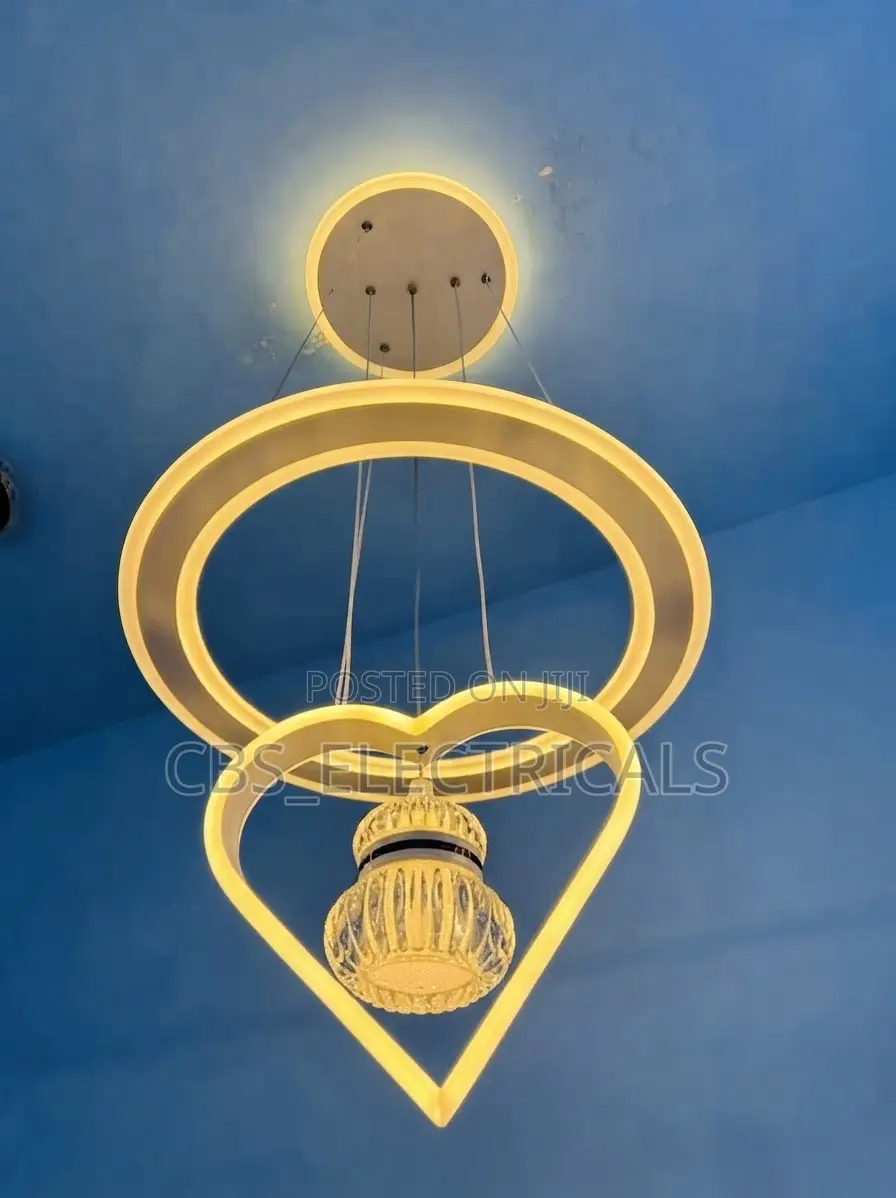 Heart Circular LED Pendant Chandel