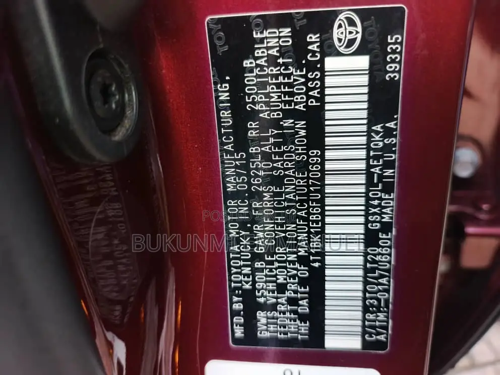 Toyota Avalon XLE 4dr Sedan (3.5L 6cyl 6A) 2015 Red