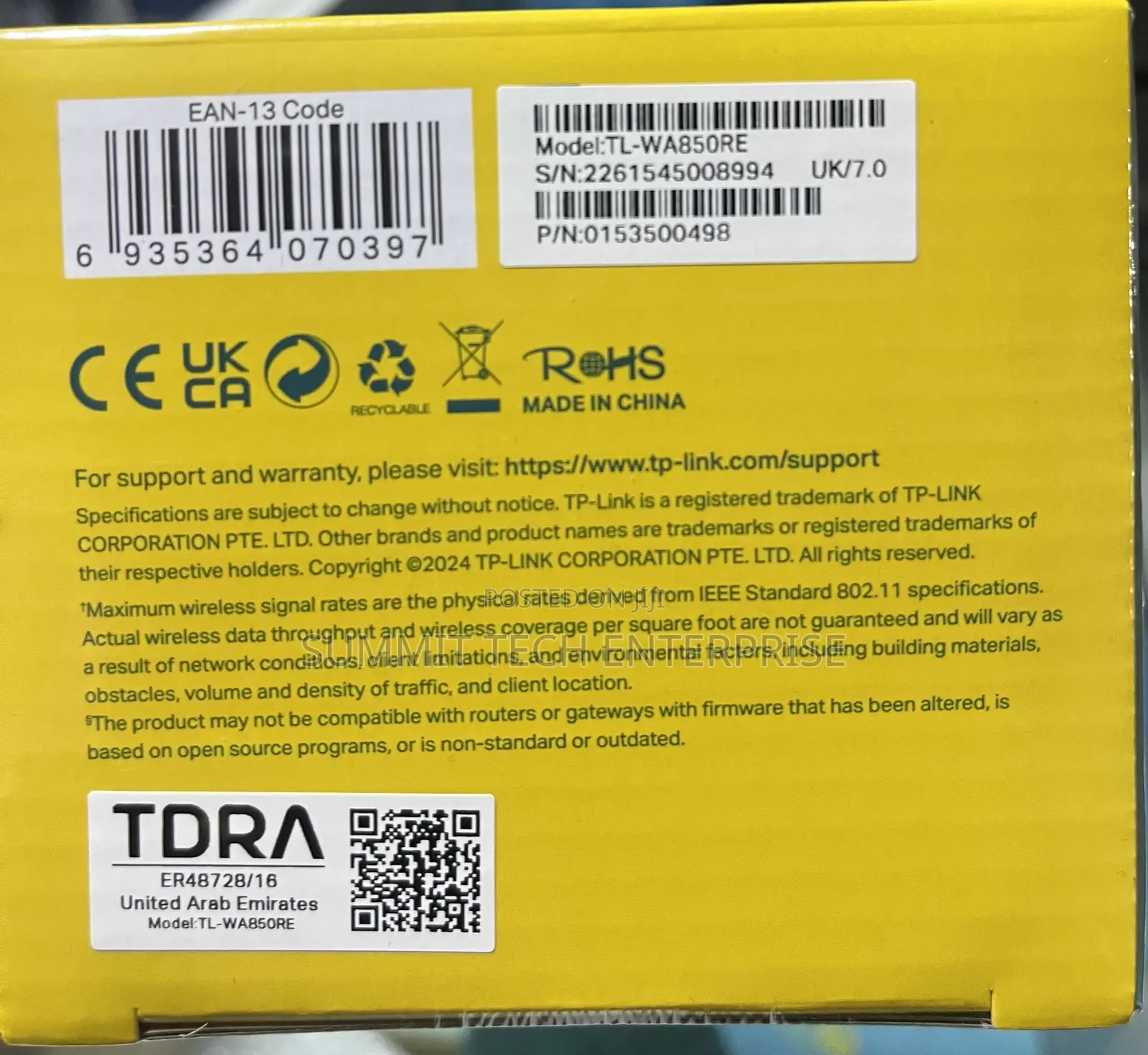 Tplink Range Extender 850RE