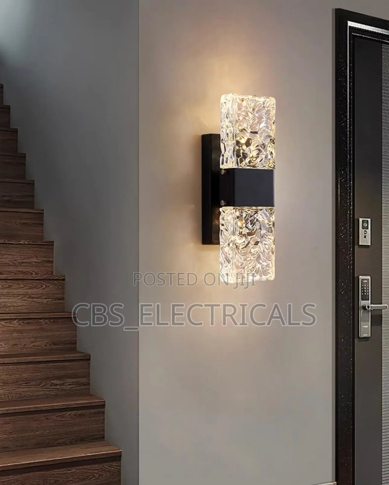Modern Water-Ripple Crystal Wall Sconce Light