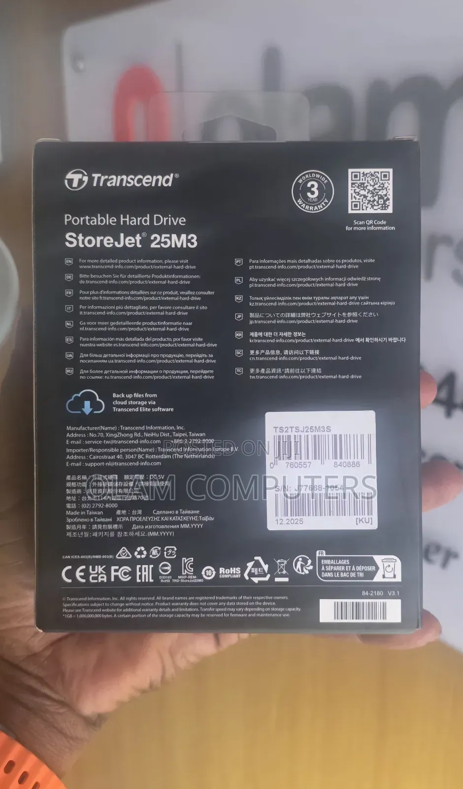 Transcend 2TB StoreJet - 25M3 Portable Hard Drive