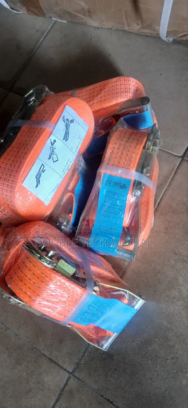 2" X 10 Mitrs Ratchet Cargo Lashing Straps