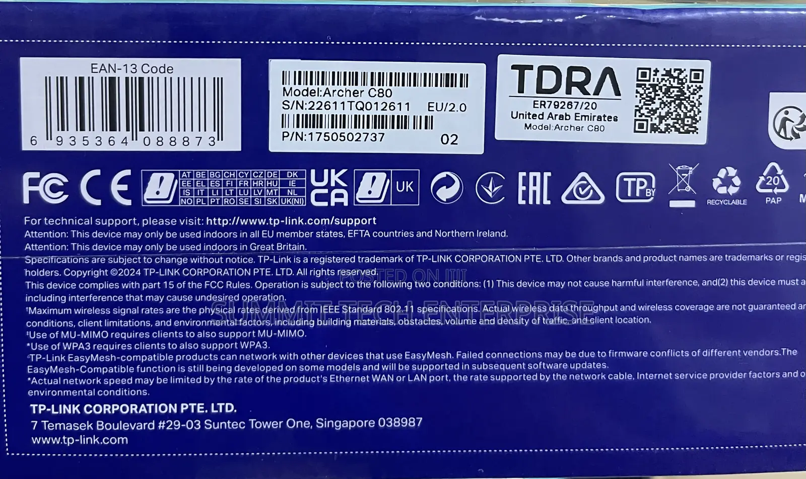 Tplink Archer C80 Gigabit Router