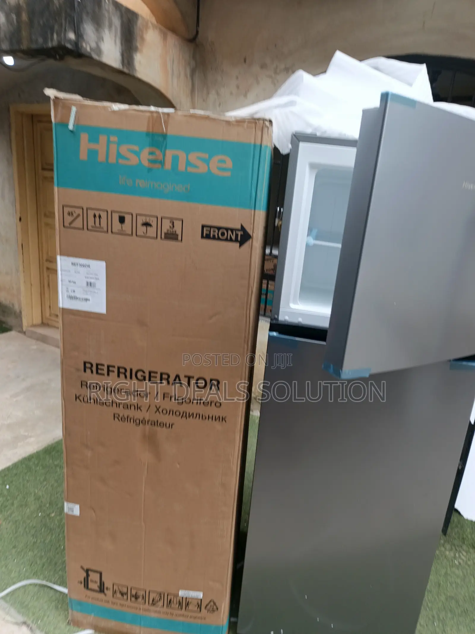 Hisense Silver Double Door Fridge