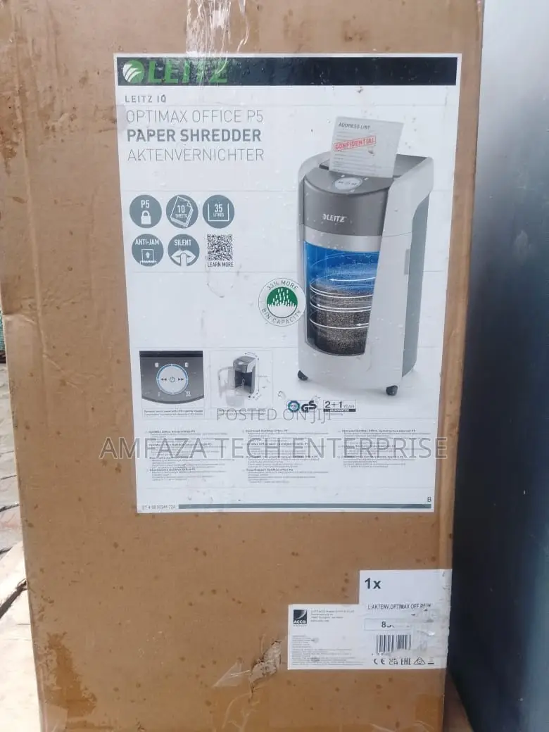 Leitz Iq Ptimax Office P5 Paper Shredder