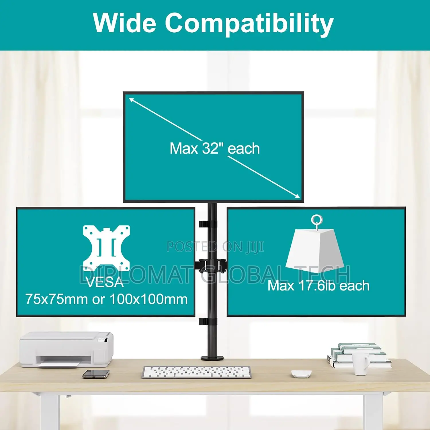 Heavy Duty All Mounted Monitor Stand for 15-33" Inch Monitors