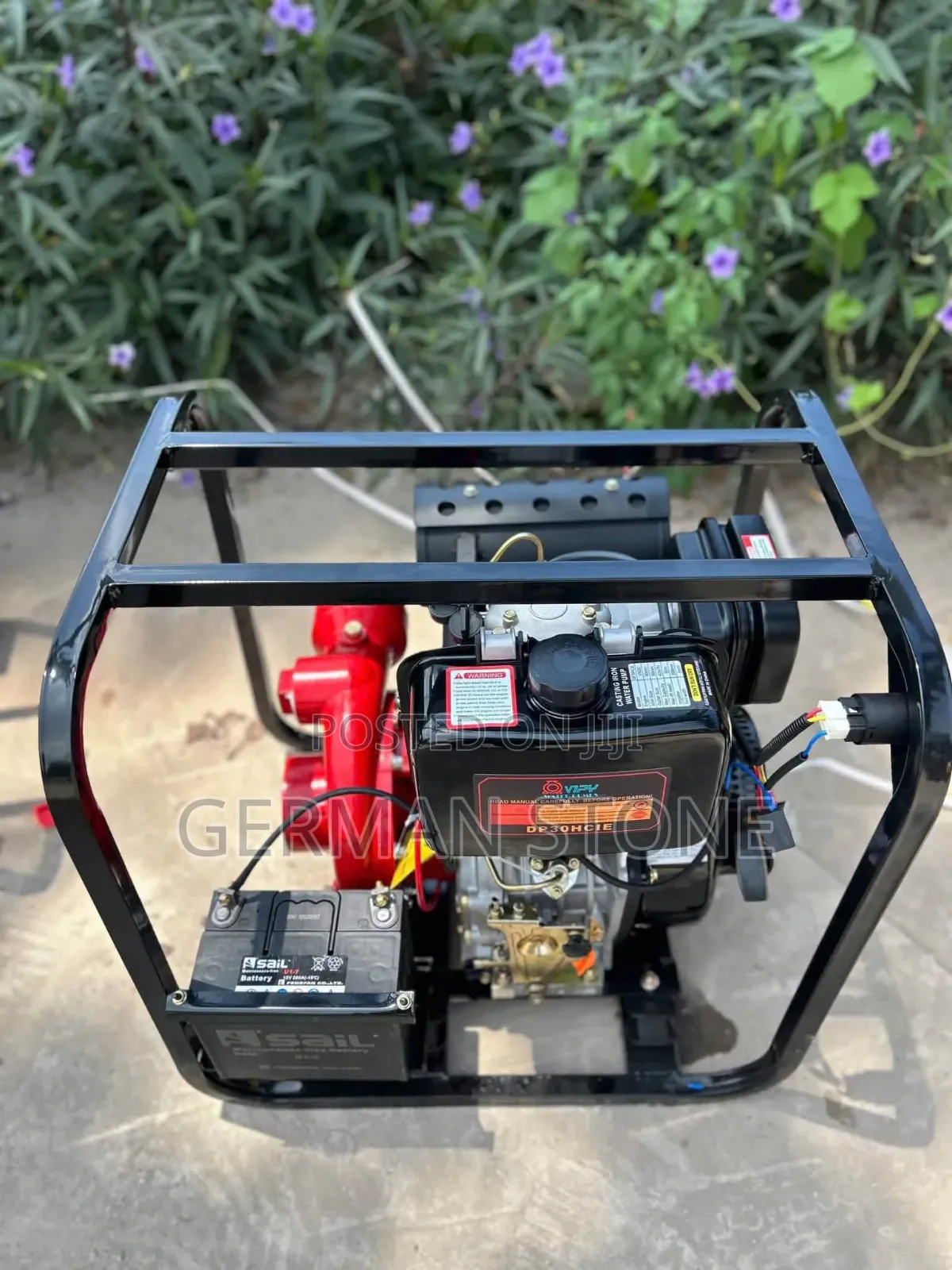 3inch Industrial Diesel-Powered Water Pump, Featuring a Red