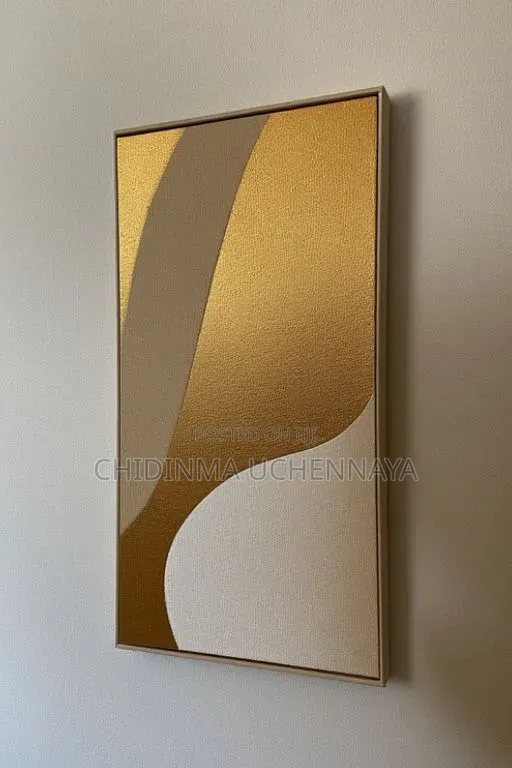 Modern Beige Brown Abstract Canvas Artwork