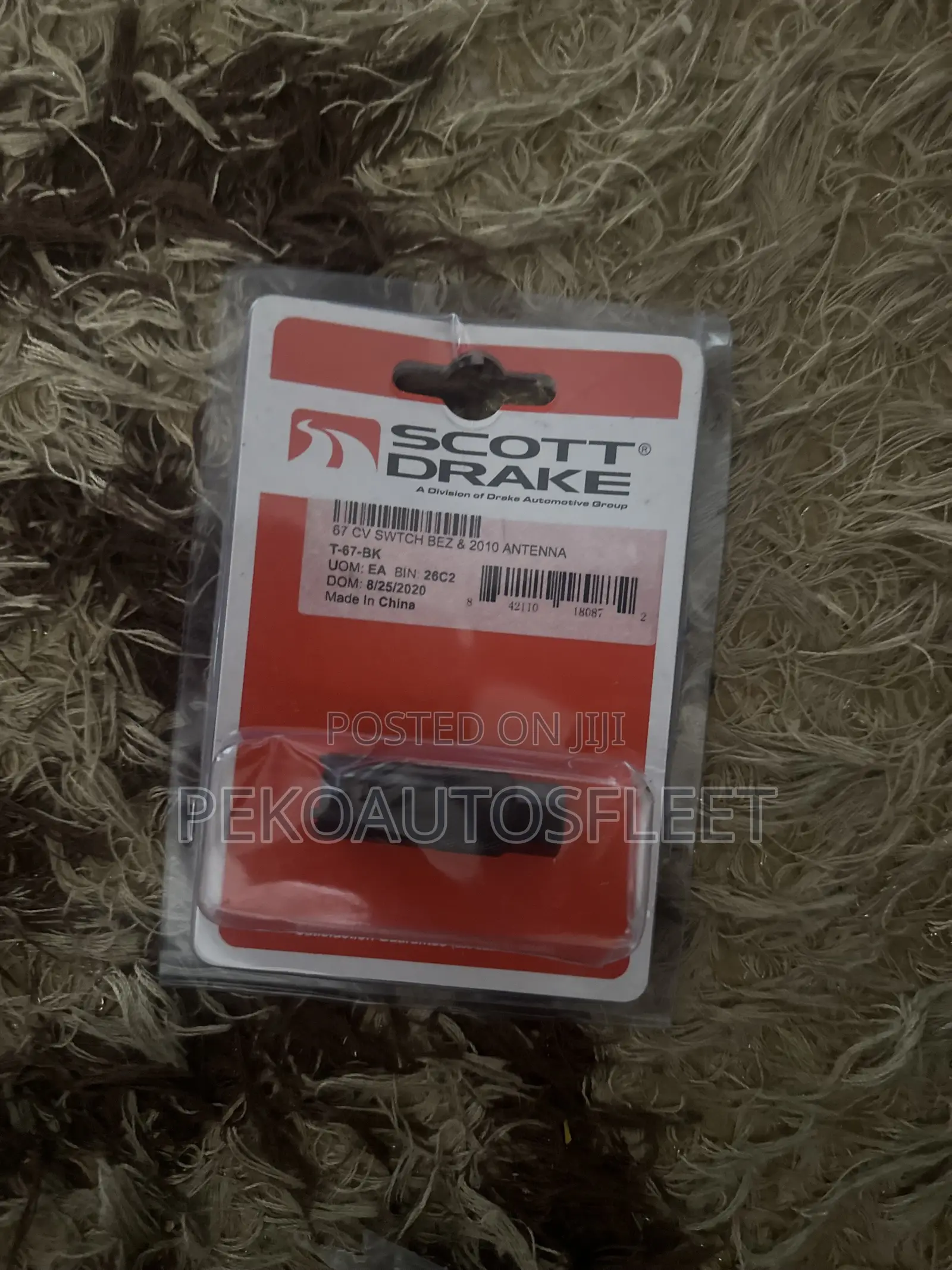 Scott Drake Automotive Antenna Nut, T-67-Bk