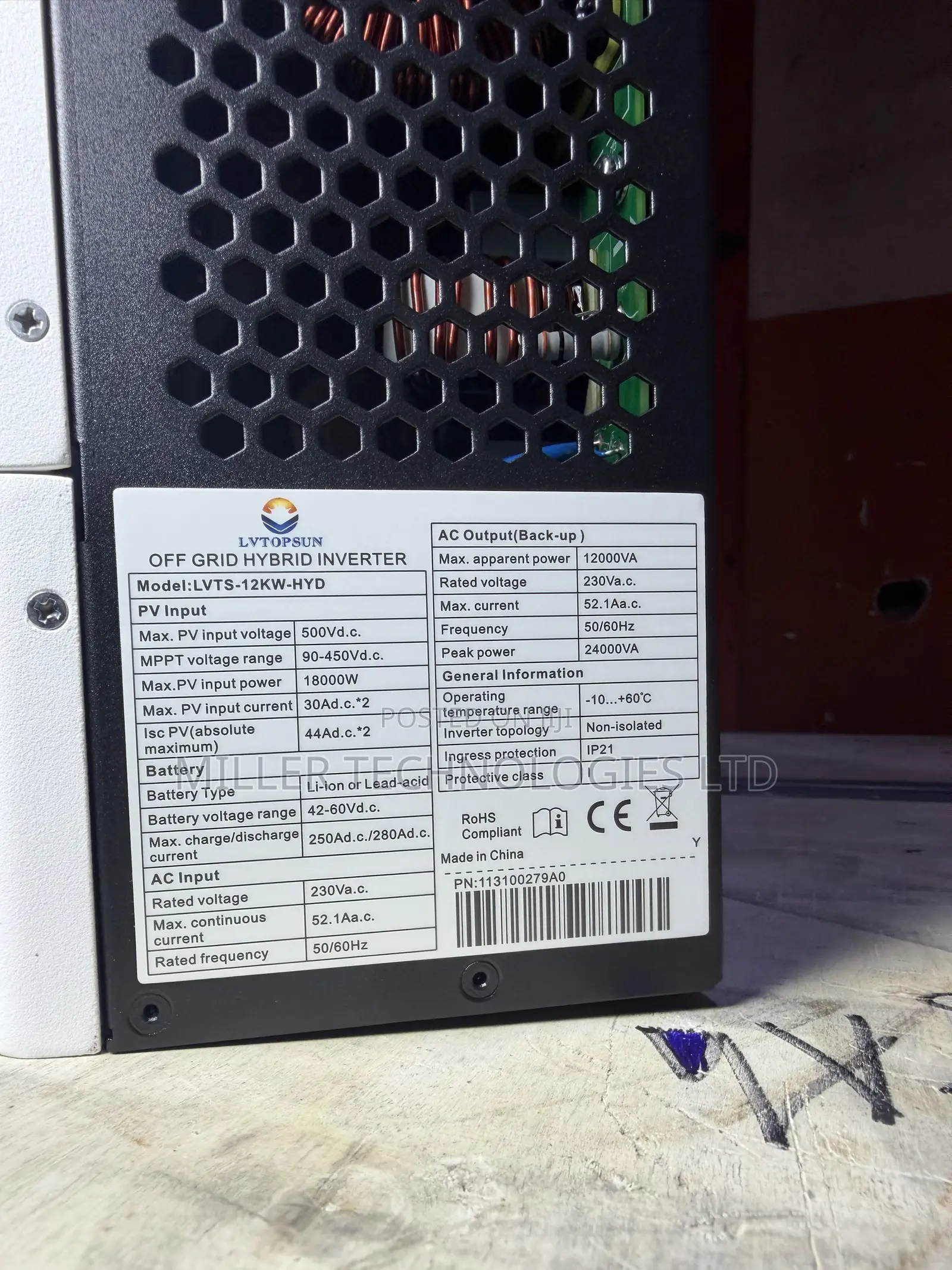 Original LVTOPSUN 12kVA 48V Pure Sine Wave Inverter