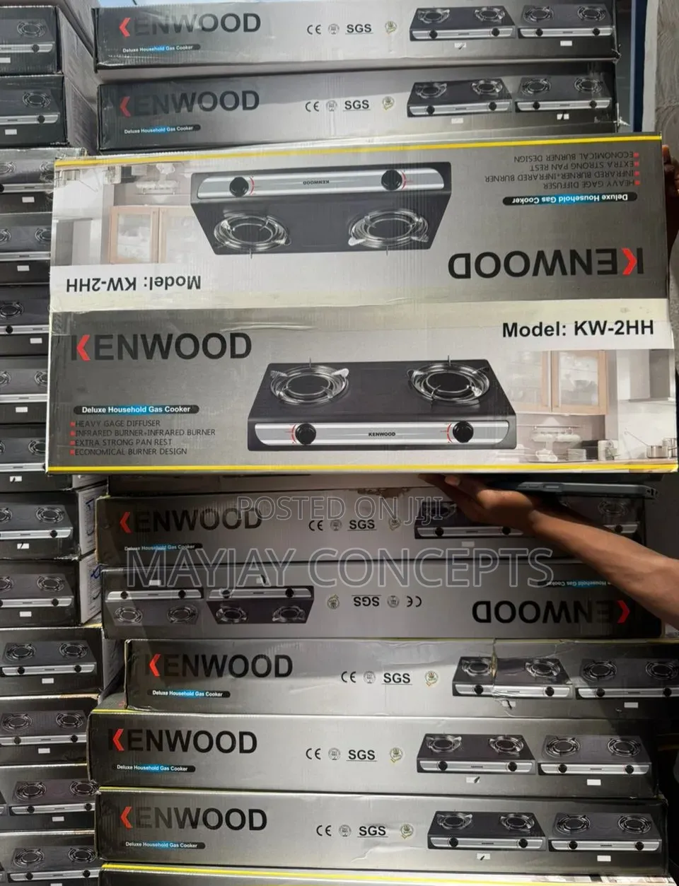 Kenwood 2-Burner Infrared Gas Cooker Heavy Duty Tabletop Stove
