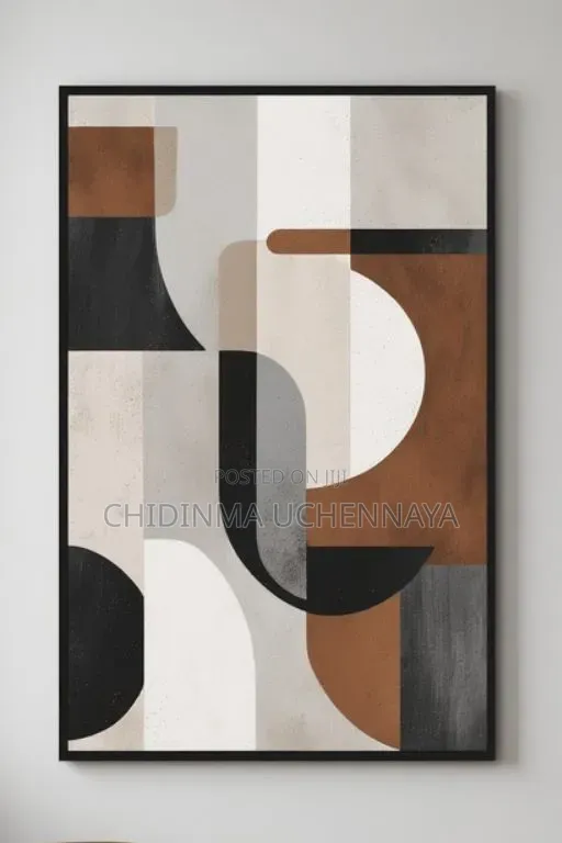 Abstract Geometric Canvas Painting
