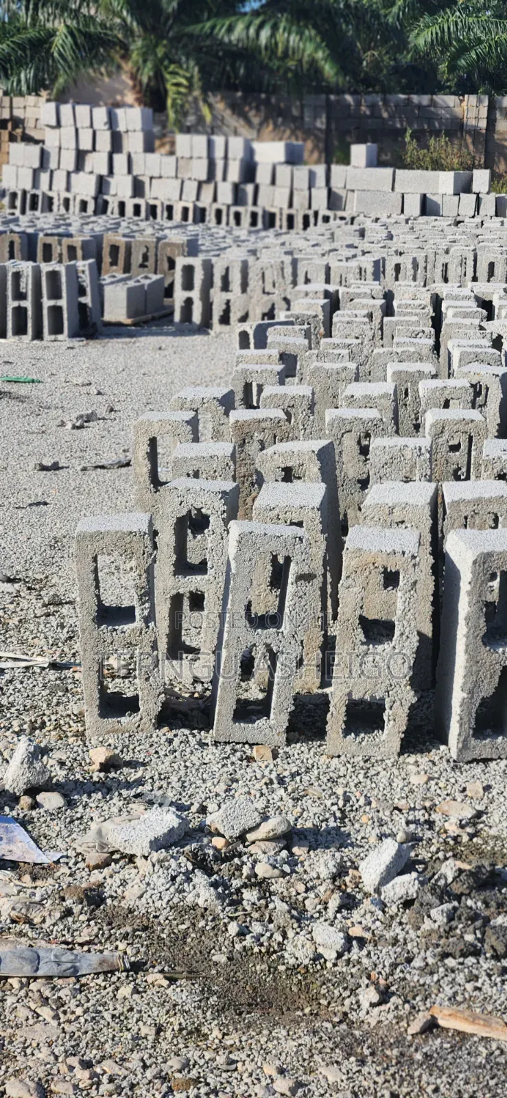 Concrete Blocks Mixed With Dangote Cement