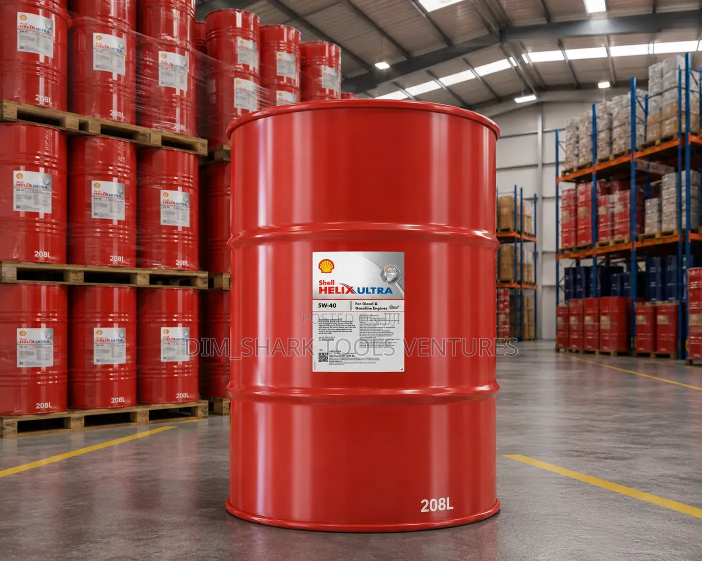 208-Liter Drum of Shell Helix Ultra(5W-40)fully Synthetic Motor Oil
