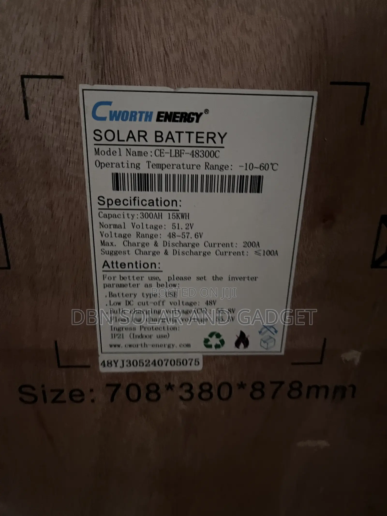 15kwh 51.2v Cworth Solar Energy Lithium Ion Battery Very Reliable