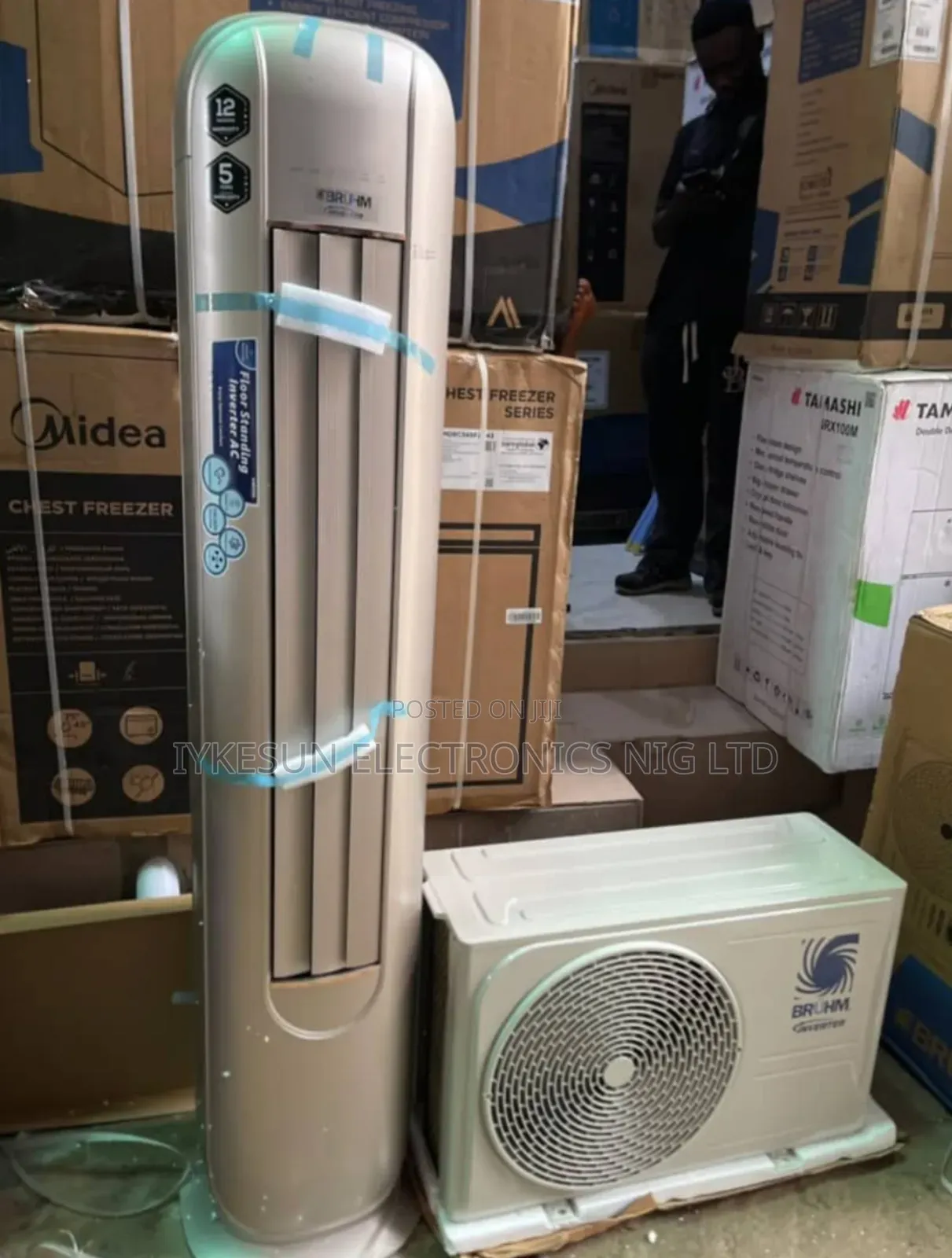 Original BRUHM 2 HP R410a Inverter Air Conditioner Standing Unit Etc.