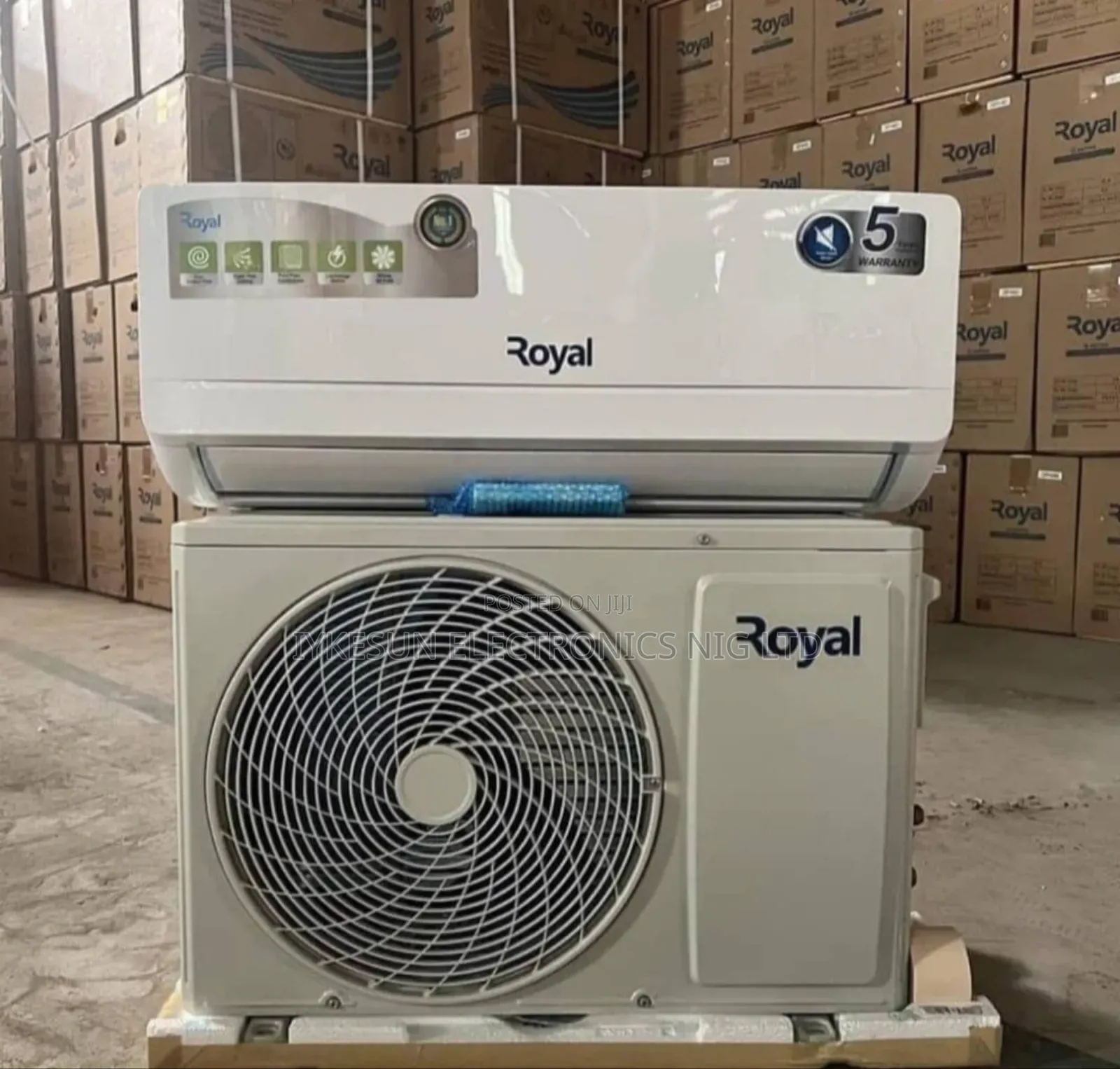 Original Royal 1.5 HP R410a Inverter Air Conditioner Split Unit Copper