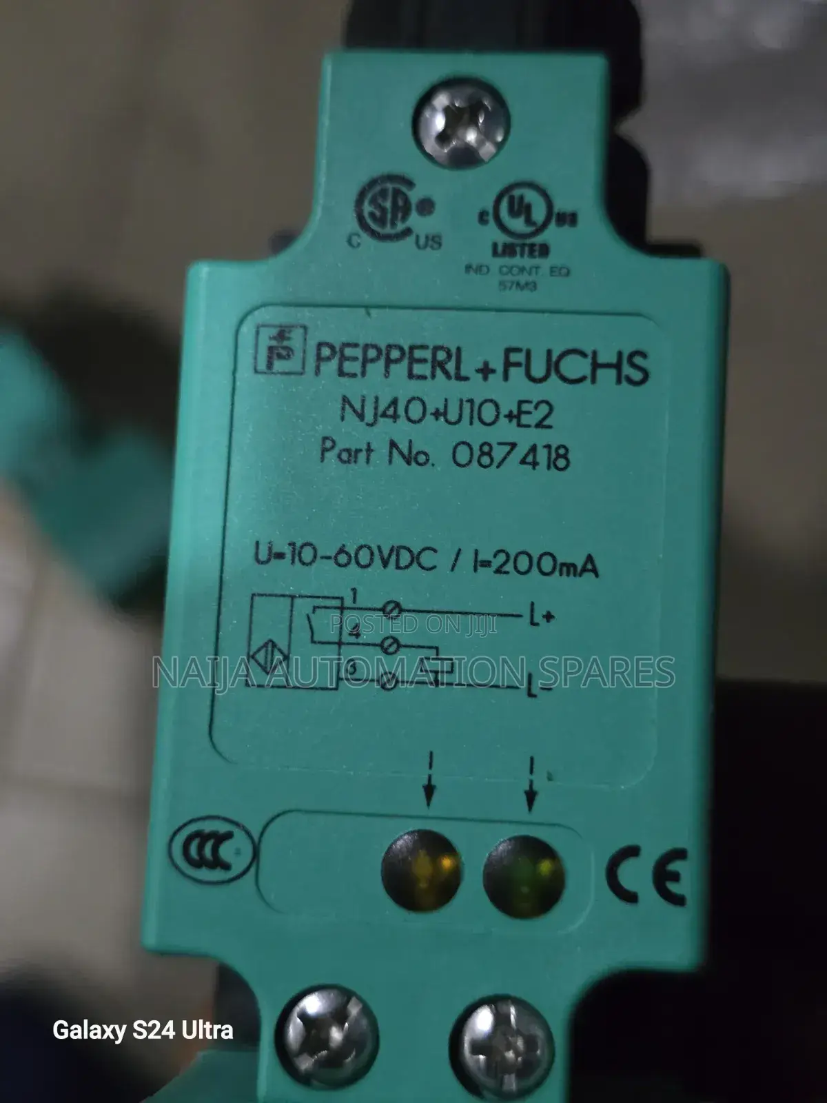 Pepperl+Fuchs | Inductive Sensor | NJ40+U10+E2 - (Y) | 087418