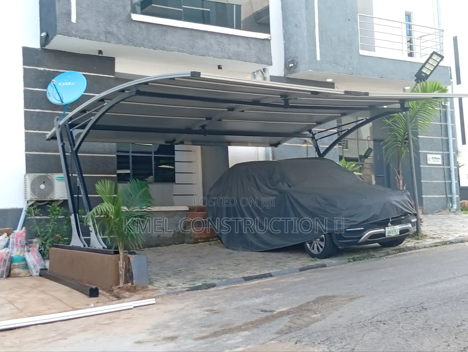 Double Car Steel Carport Shade.