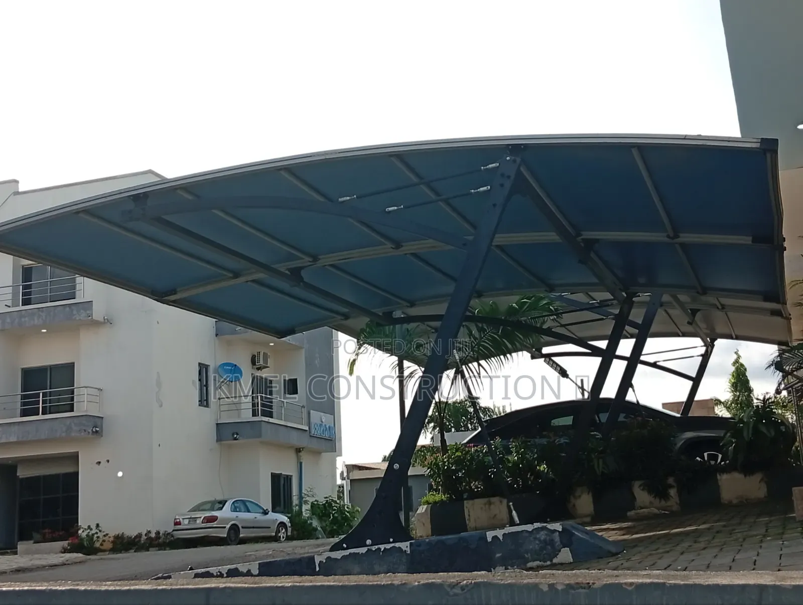 Double Car Steel Carport Shade.