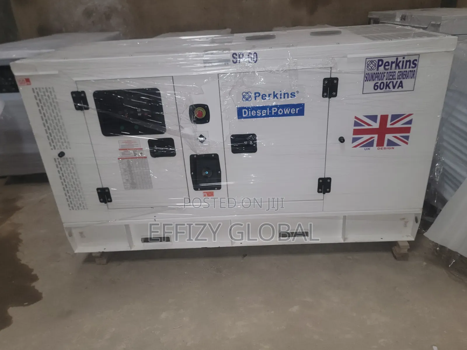 60kva Perkins England Soundproof Diesel Generator 100% Pure Copper