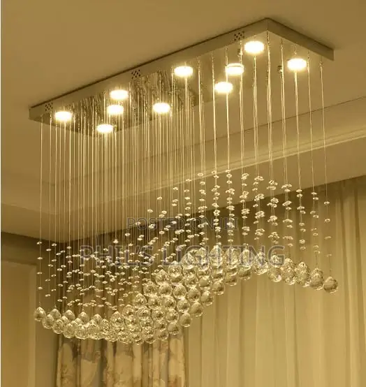 Restaurant Bar Crystal Hanging Line Light Wave