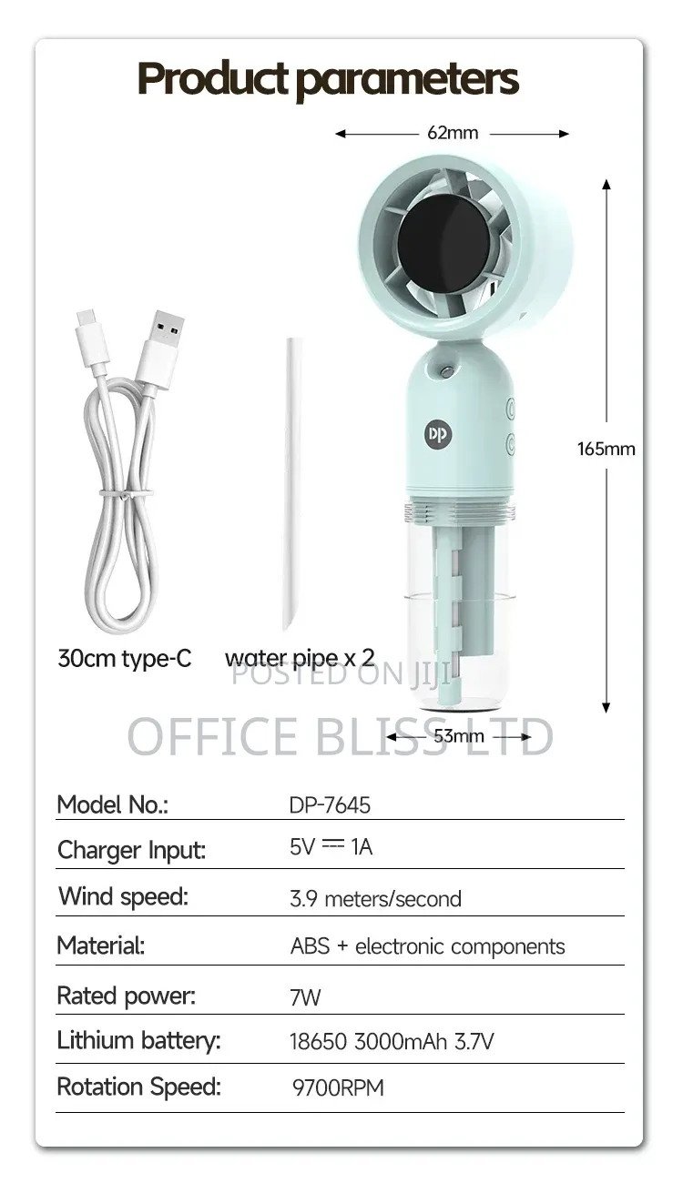 Portable Handheld Mist Spray Fan (Sourviner Ideas)