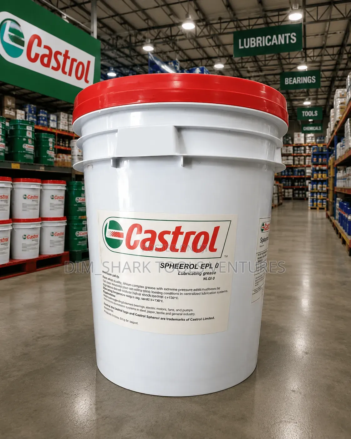 Bucket of Castrol Spheerol EPL 0 Lubricating Grease
