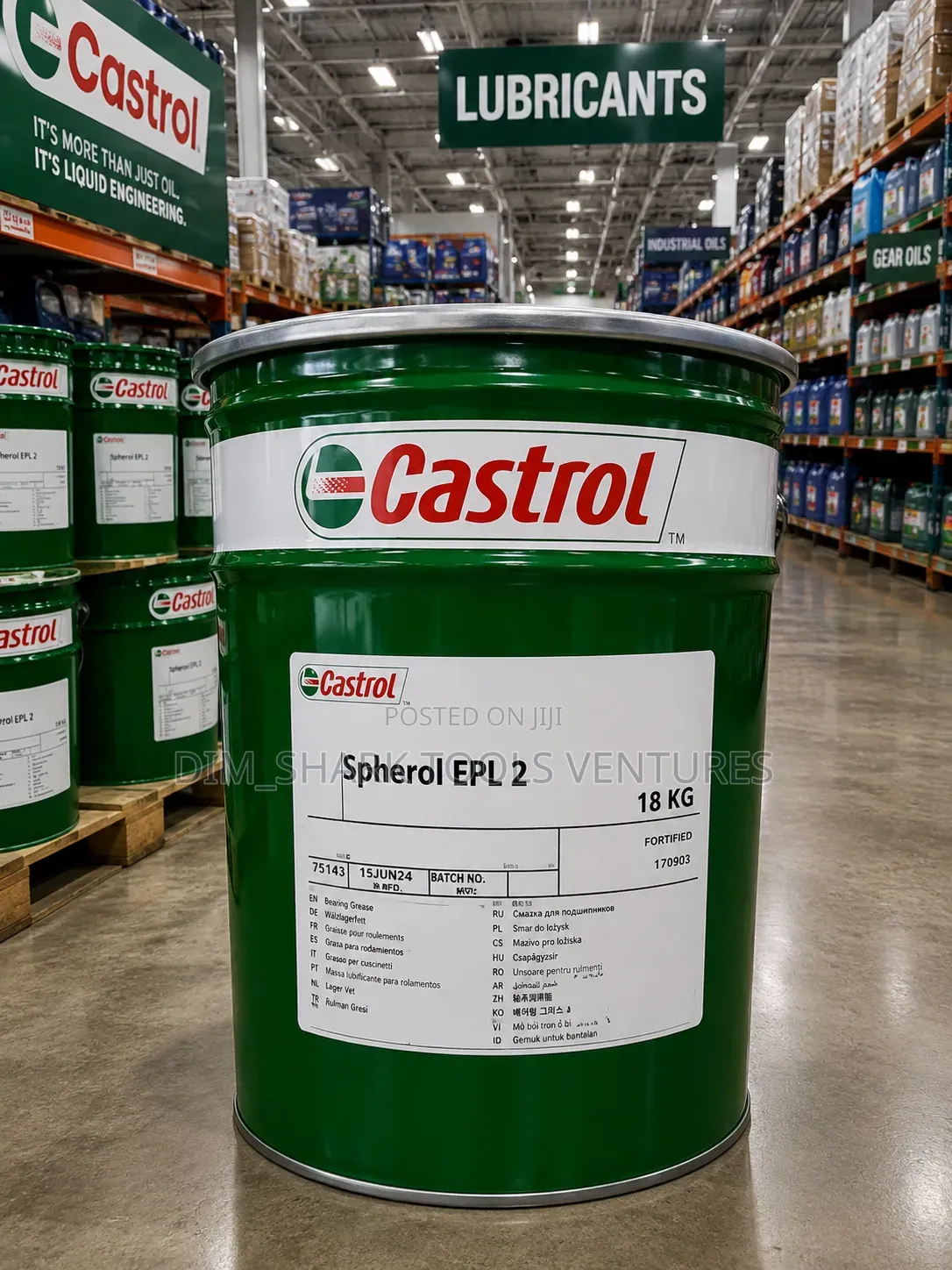 18KG of Castrol Spheerol EPL 2 Extreme-Pressure Bearing Grease