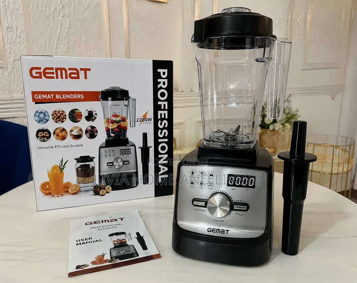GEMAT Professional Blender – 2200W