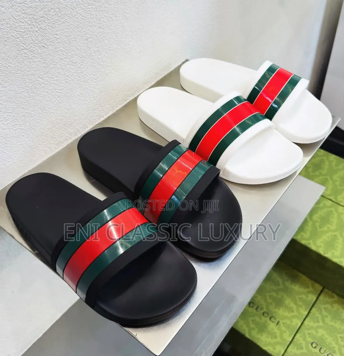 High Quality Luxury Men's Slides Gucci Best Quality Well Branded