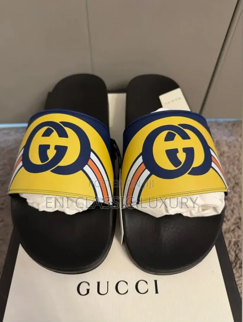 High Quality Luxury Men's Slides Gucci Best Quality Well Branded