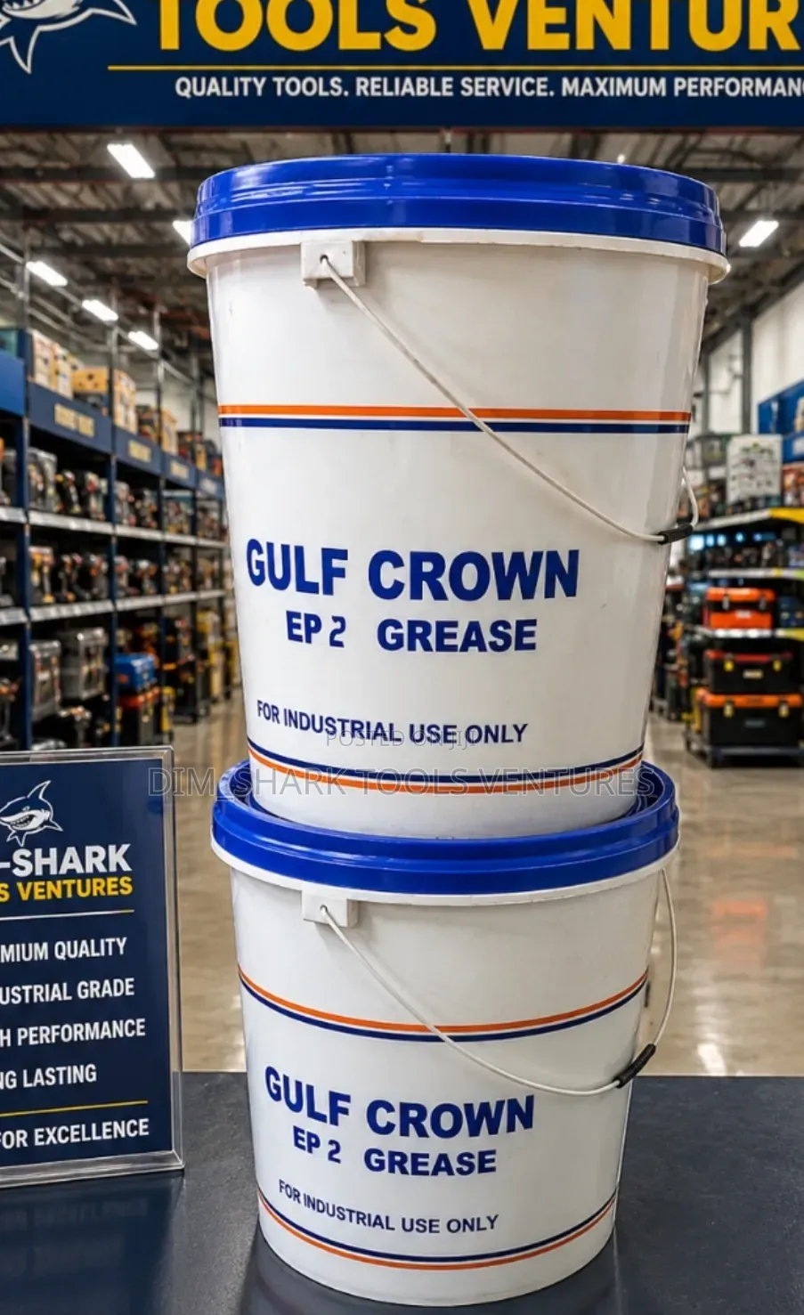 20litre Gulf Crown EP 2 Grease Multipurpose Extreme-Pressure Lubricant