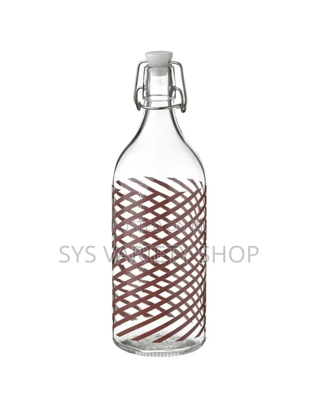 IKEA KORKEN Glass Bottle With Stopper — 1 Litre, Clear | Airtight