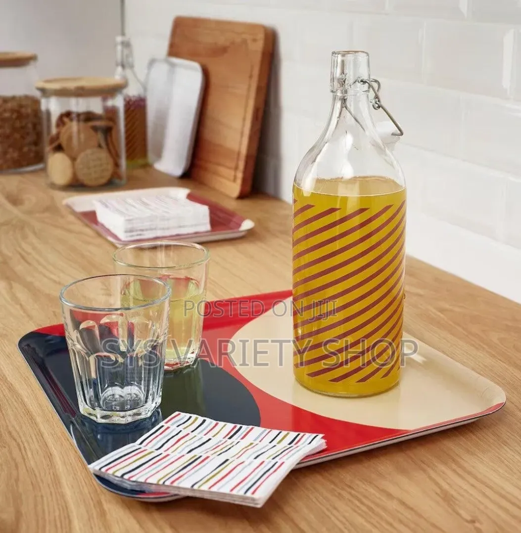 IKEA KORKEN Glass Bottle With Stopper — 1 Litre, Clear | Airtight