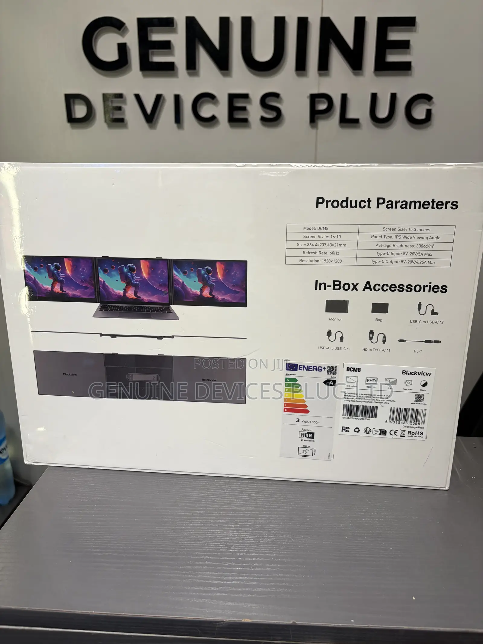 Blackview Triple Laptop Screen Extender,15.6" 1080P FHD Screen