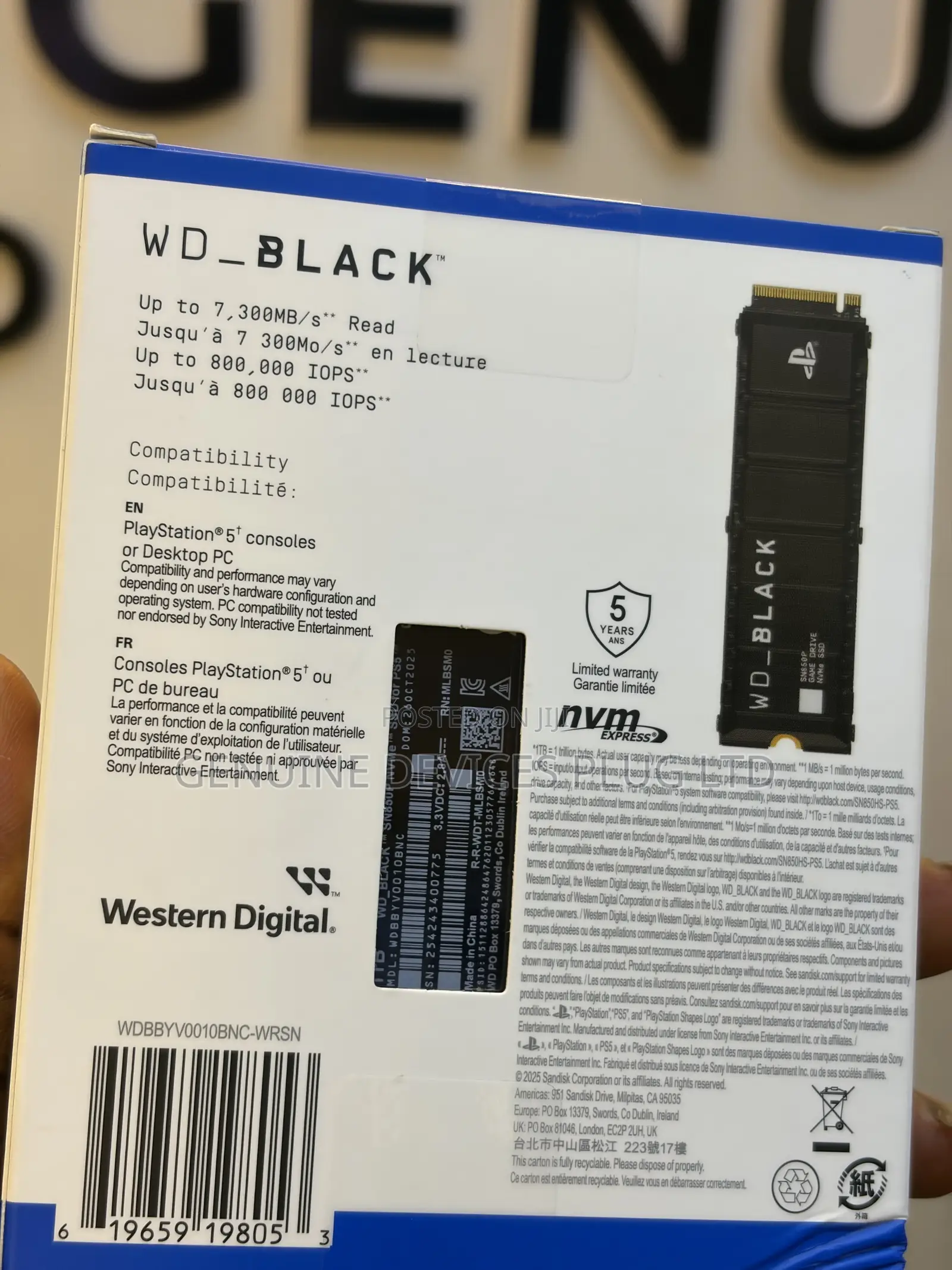 Western Digital 1TB SN850 NVMe SSD With Heatsink for PS5 Consoles
