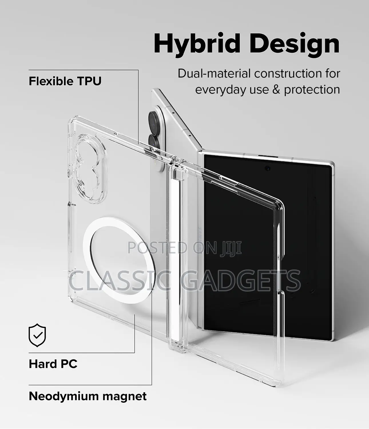 Transparent Magnetic Slim Protective Case for Samsung Galaxy Z Fold 8